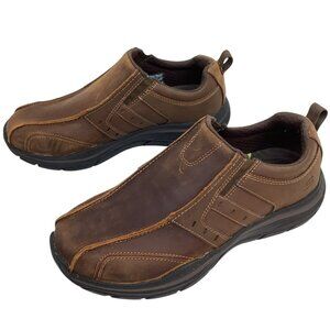 Skechers Classic Fit Air-Cooled Mens 9 Leather Slip-On Loafers Goga Mat Arch Sup